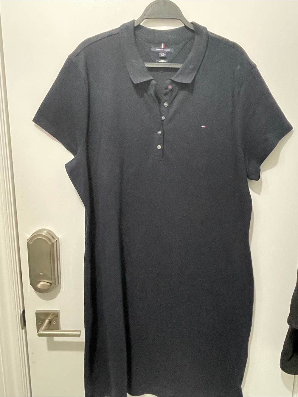 Tommy Hilfiger Dark Navy Polo Dress with Signature Flag Detail